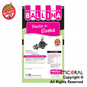 PASTA BALLINA DE GOMA COLOR NEGRO 500GRS x 1